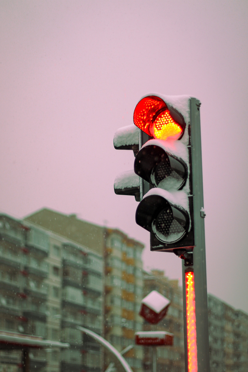 Traffic Light With Red Light